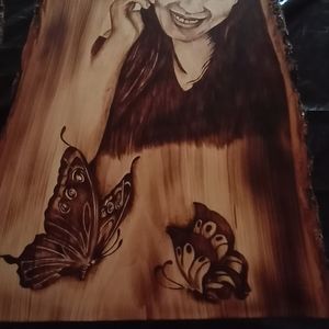 custom portraits on wood